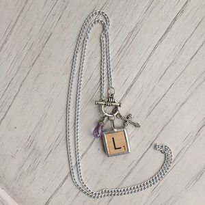 Scrabble letter necklace